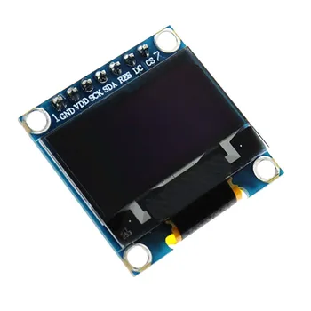 0.96 colių OLED ekranu modulis 12864 SSD1306 LCD ekranas Paramos IIC ir SPI OLED mėlyna/balta 7PIN