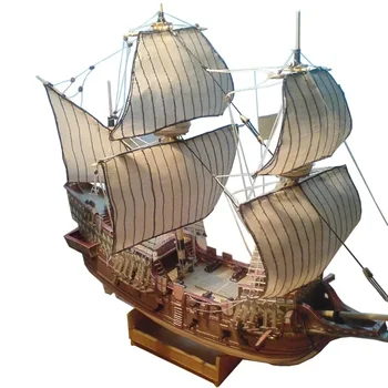 1:100 3D Anglija Golden Hind Galeonas Laivas, Valtis, Popieriniai Surinkti Rankų Darbo Juokingas Dėlionė 
