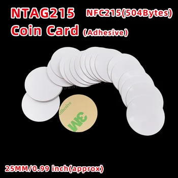 10/20/50PCS NFC 215 Monetos Kortelės RDA Ntg215 Žymeklį 14443A 13.56 MHZ RDA Nfc Tags Skirta NFC asmens automatikos valdymo