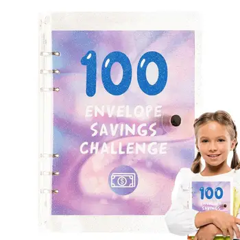 100 Vokai Pinigų Taupymo Iššūkis A5 Finansų Planuotojas Biudžeto Tracker Palaidų Lapų Biudžeto Knygos Vandeniui Nešiojamų Skolos