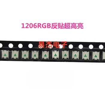 10P Super šviesus 1206 anti-pasta RGB bendras teigiamas LED lempos granulių 3227 visą spalvų-raudonos, žalios ir mėlynos spalvos 3-color, anti-kodavimo spalva