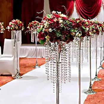 10pcs60cm/120cm)Elegantiškas stalo centerpieces liustra vestuvių aukso centerpiecs ūgio centerpieces už dekoras
