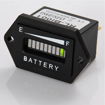 12/24V LED Baterijos Išsikrovimo Indikatorius Švino Rūgšties Baterijos Laikymo Elektros Motoroleris Golfo Kart Golfo Vežimėliai Motociklas Kateris