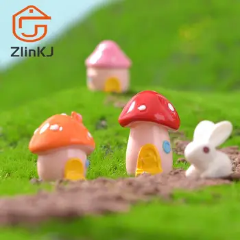 1Pc Mini Mielas Grybų Namas Ornamentu Statulėlės Micro Kraštovaizdžio Puošmena Miniatiūriniai Lėlių Žaislas