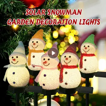 1PCS Kalėdų Saulės LED Žibintai, Sniego Sodo Puošmena Vandeniui Šviesos Lauko Po Lempa Vejos Kraštovaizdžio Led Saulės Apšvietimas
