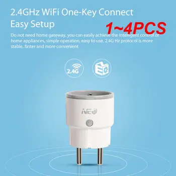 1~4PCS Coolcam Smart Plug Wifi Tuya Paramos Alexa Namų Nuotolinio Valdymo Jungiklis Mini kištukinis Lizdas, su Laiko Funkcija