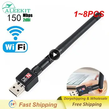 1~8PCS WiFi Adapteris, 5dB Antena, Lan 150Mbps Belaidžio Tinklo Kortelė Nešiojamas USB 7601 mikroschemą HAINAUT DVR DVR