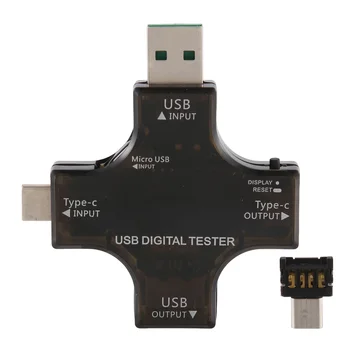 2 in 1 Modelis C USB Testeris, Spalvotas Ekranas, LCD Skaitmeninis Multimetras, USB, C Įtampa Srovės Voltmeter Voltmeter Detektorius