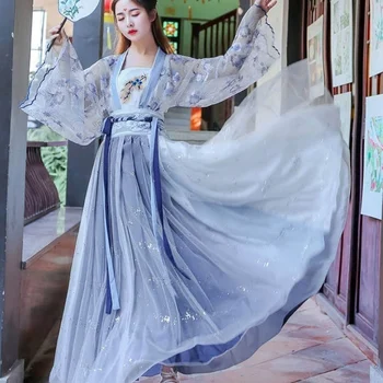2022 Tradicinis Moterų Gėlių Hanfu Suknelė Senovės Kinijos Han Kostiumas Gražus Šokis Hanfu Originalus Princesė Tang Dinastijos Skraiste