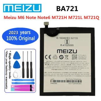 2023 metų 100% Originalus Akumuliatorius Meizu M6 Pastaba Note6 M721H M721L M721Q 4000Ah BA721 Aukštos Kokybės, Telefono Baterija + Įrankiai