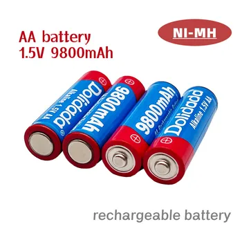 2023 Naujas AA Įkraunamas Baterijas 9800Mah 1,5 V Nauja LED Lempa, Žaislų Šarminis Akumuliatorius Mp3