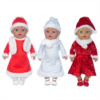 2023 Naują Kalėdų Kostiumas Lėlės Drabužiai Tinka 43cm, gimusių kūdikių Lėlės drabužiai atgimsta Lėlės Priedai