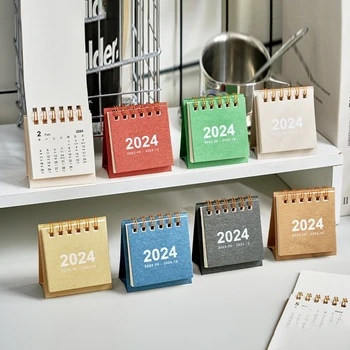 2024 Mini Minimalistinės Mados Kalendoriaus Kūrybos Kišenėje Nešiojami Kalendorius Tvarkaraštis Planner Biuro Stalas Ornamentu