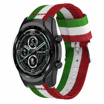 20MM 22MM Dirželis Ticwatch Pro 2020 M/Pro 3 GPS/E2/S2 Smart Watch Band NylonStraps Už TicWatch E Tic Žiūrėti 2 C2 Juoda Correa