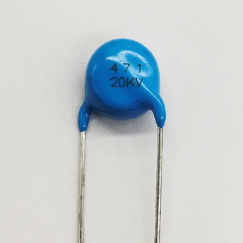 20PCS Aukšto dažnio mėlyną keramikos chip capacitor20KV 471K 470pF Fhigh įtampos elektros energijos tiekimo keraminio kondensatoriaus dielektriko