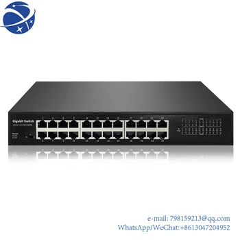 24 port gigabit nevaldomas tinklo jungiklis koncentratorius namų ir įmonių rack mount ventiliatoriaus Ethernet jungiklis