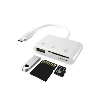 2vnt Tipas-C Micro Adapteris TF CF, SD Atminties Kortelių Skaitytuvą, Rašytojas Compact Flash USB-C, skirtą 