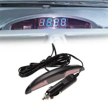 3 1. Auto Automobilis Skaitmeninis LED Elektroninis Laikrodis Termometras Voltmeter Automobilių Reikmenys Skaitmeninis Led Elektroninis Laikrodis Automobilių Ornamentu