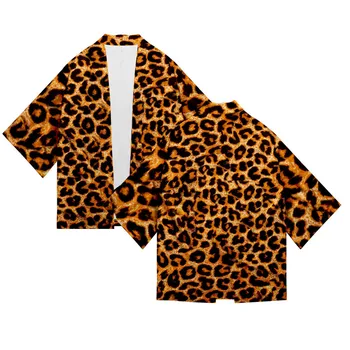 3 Iki 14 Metų vaikams Kimono Gyvūnų Leopard 