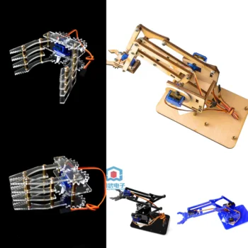 4 DOF Unassembly Akrilo Mechaninė Rankos Roboto Manipuliatoriaus Letena už Arduino Maker 