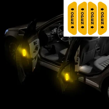 4Pcs Automobilio Duris Saugos Perspėjimo Ženklas ATIDARYTI šviesą Atspindintys Lipdukai Infiniti FX35 FX37 EX25 G37 G35 G25 Q50 QX50 EX37 FX45, G20 JX35
