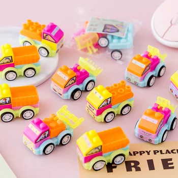 5-50Pcs Kūrybinį Galvosūkį Kūrimo Bloką Automobilių Žaislas Statybinės DIY Vaikams Baby Shower Gimtadienio Dovanos Partija Pasisako Žaislai