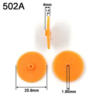 50T 0,5 M Minkšti Plastikiniai Pavarų Oranžinė 50 Dantų OD=26mm 