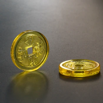 5VNT citrinas rašė Įstiklintas Vario Monetas Qianlong Tongbao Monetos Puošyba Pasisekė, Antikvariniai Talismanas Namų Paprasta Apdaila Dovana Priedai