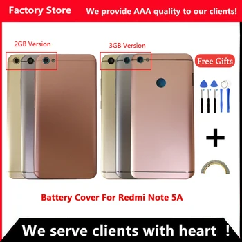 AAA Kokybės Baterijos Dangtelis Xiaomi Redmi Pastaba 5A Galinį Dangtelį Atveju Redmi Pastaba 5A Galinį Dangtelį+ Kameros Stiklo Lęšis