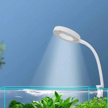 Akvariumas LED Lemputė 8W Led Jūros Žuvų Tankai Clip-on Koralų Tankai Akvariumas-Šviesa Įrašą Reguliuojamas Žarna