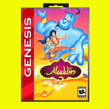 Aladdin 2 MD Žaidimo Kortelė 16 Bitų JAV Padengti Sega Megadrive Genesis Vaizdo Žaidimų Konsolės Kasetė