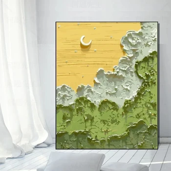 Aliejaus tapybai Skaitmeninis Fillering Miegamojo Kambarį Apdaila Nardymo Dažytos Naftos Spalvinga Vertus Tapybos Gėlių Kredito Mėnulis