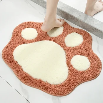 Animacinių filmų kojų formos kačių ir šunų leteną vonios kambarys absorbentas neslystantis kilimėlis, lauko durų kilimėlis namų durų miegamasis kilimėlis