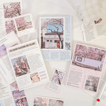 ARYA TAI 100sheets Sakura Medžiaga Popierius Cherry Blossom Paprastumo Žodis Scrapbooking Leidinys Fono Popieriaus Mielas Raštinės reikmenys