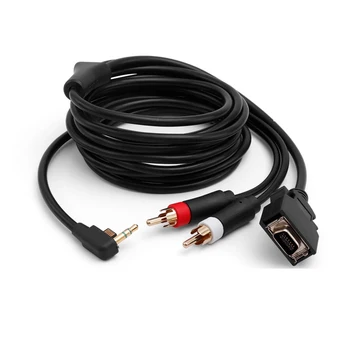 Aukštos kokybės D terminalo kabelis, Audio Video AV kabelis PSP2000/3000 juodos 1,8 m