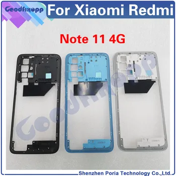 Aukštos Kokybės Xiaomi Redmi 11 Pastaba 4G Vidurį Rėmo Priekinio Bezel Atgal Būsto Atveju Vidurio Plokštės Dangtelis Padengti Remonto Dalių Pakeitimas