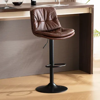Aukštos Lounge Baro Kėdės, Lauko Prabangos Metalo Patogios Baro Kėdės Aukščio Pasukama Cadeira Ergonomica Modernūs Baldai