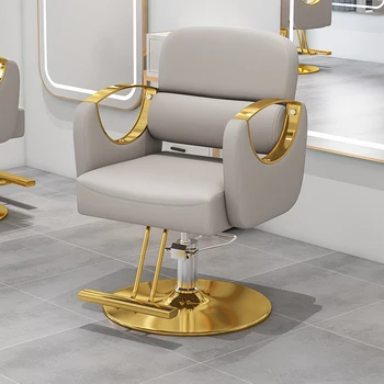 Aukštos Recliner Barber Kėdės Salonas Prabangos Stiliaus Makiažas Kosmetikos Barber Kėdės Aukščio Cadeira De Barbeiro Kiemo Baldai