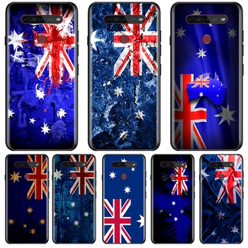 Australija Australijos Vėliava Padengti LG K92 K42 K22 K71 K61 K51S K41S K30 K20 2019 Q60 V60 V50 S V40 V30 G8 Juoda Telefono dėklas