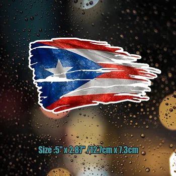 Automobilių acesssories Lipdukas X1 Puerto Riko Vėliava Nuplyšęs Decal MUMS Teritorijoje Sala Nelaimę Sticke Acesssories Tapetai