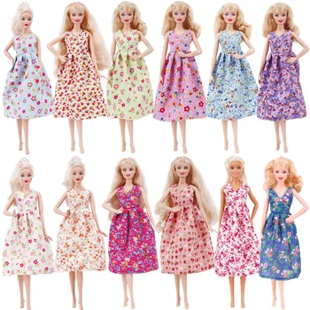 Barbies Lėlės Drabužiai Suknelė, Mados Gėlių Ilgas Sijonas Drabužių Barbies&BJD Kasdien Laisvalaikio Drabužiai Lėlės Priedai Mergaitės Žaislas Dovana