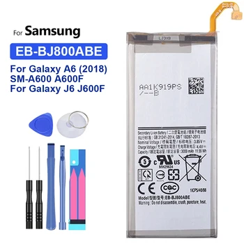 Baterija EB-BJ800ABE Samsung Galaxy A6 (2018 m.), SM-A600 A600F Galaxy J6 J600F 3000mAh Aukštos Kokybės Batteria + Nemokamas Įrankiai