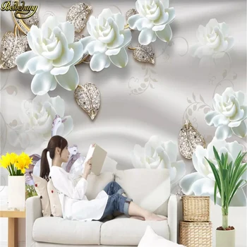beibehang Užsakymą tapetai, freskos papuošalai gėlių sienos dokumentų namų dekoro papel de parede tapetai kambarį 3d tapetai