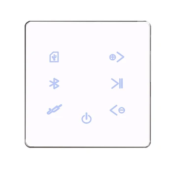 Bluetooth Stiprintuvo Sienos USB SD Kortelę Muzikos Panelė Smart Home Fono Garso Sistemos Stereo Viešbučio Restorane(Baltas)
