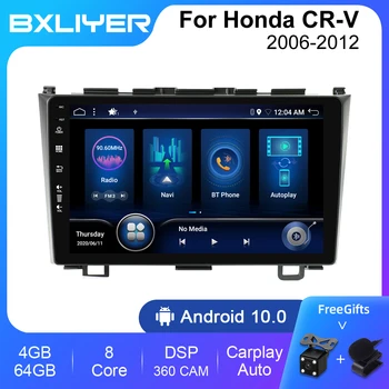BXLIYER Android 12 Auto Automobilio Radijo Honda CR-V 3 iš NAUJO CR-V 2006-2012 Multimedia Vaizdo Grotuvas, 2Din GPS Navigacijos Carplay 8+256 GB