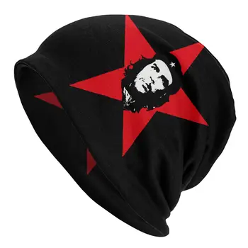 Che Guevara Skullies Beanies Kuba Kubos Skrybėlę Hip-Hop Rudens Žiemos Lauko Unisex Kepurės Suaugusiųjų Vasaros Šiltas Dual-naudoti variklio Dangčio Megzti Skrybėlę
