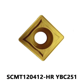 CNC Įdėklai SCMT SCMT120412 Plieno Apdirbimo SCMT120412-HR YBC251 CNC Tekinimo staklių Pjovimo Aukštos Kokybės Peiliai Vidinės Skylės Gręžimo Baras