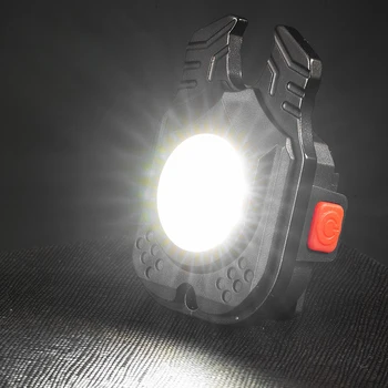 Daugiafunkcis COB LED Žibintuvėlis Langą Įsibrovus Plaktukas, Raktas ir Mažas Butelio Atidarytuvas Keychain Darbą Šviesos Lauko Avarinė Lempa