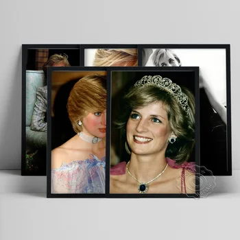 Diana Plakatas, Didžiosios Britanijos Velso Princesė Sienos Nuotrauka, Elegantiškas Moters Portretas Meno Spaudiniai, Gražus Trumpais Plaukais Moteris Sienų Lipdukai
