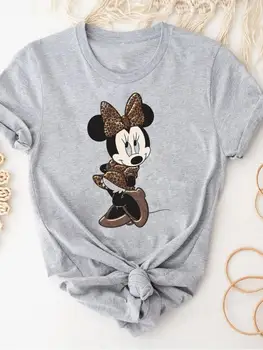 Disney Drabužių Atostogų Saldus Moterų Mickey Mouse Animacinių filmų Drabužius Tee Viršuje Moterų Mados Atsitiktinis Grafinis T-shirts